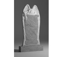 Памятник на могилу "Ангел со свитком" из мрамора 120 см