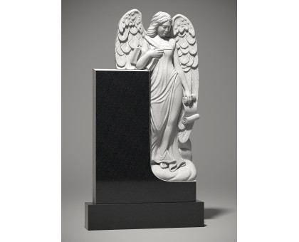 Памятник на могилу "Ангел стоя со свитками" 80 см